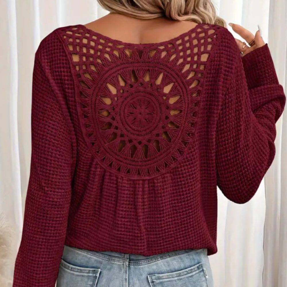 Emma - Gebreide Top met V-hals - Elegant en Comfortabel - Voor Dames - Geschikt voor Elke Gelegenheid