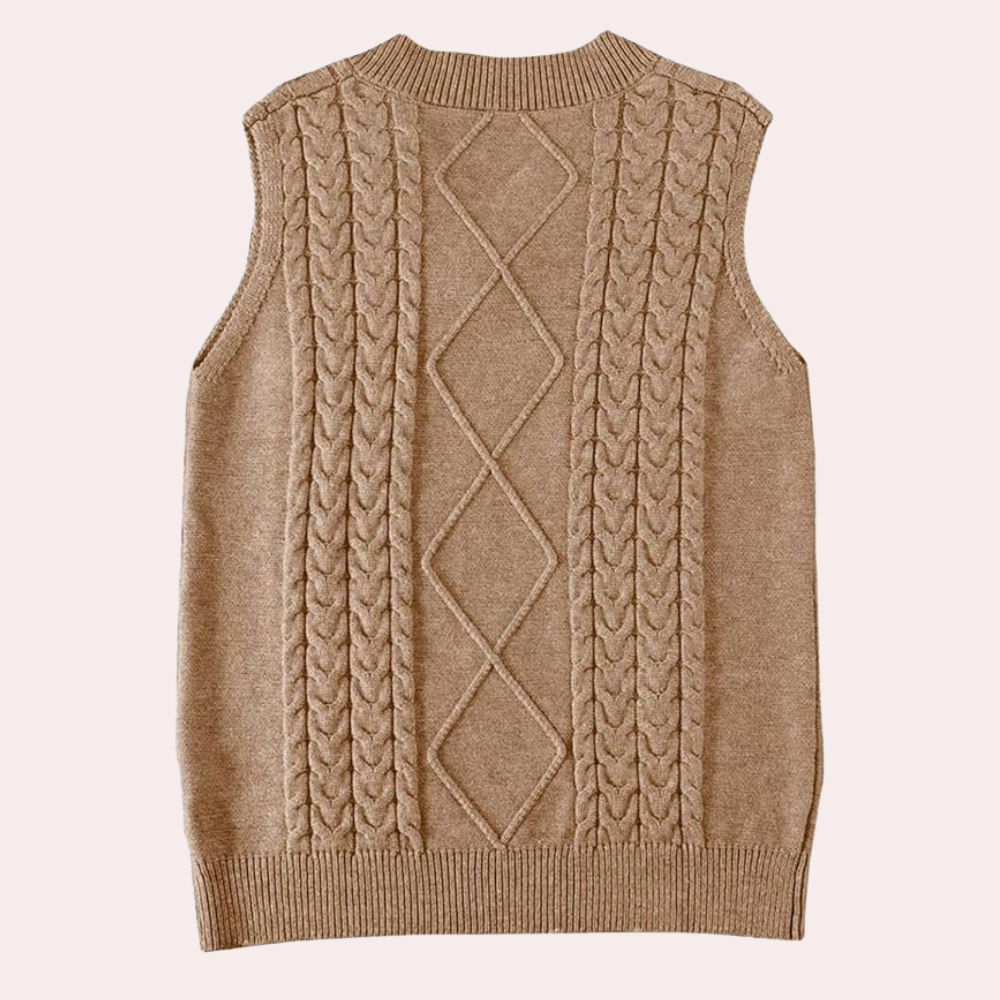 Emma - Mouwloos Vest - Luxe V-hals - Voor Dames - Perfect voor Elke Gelegenheid