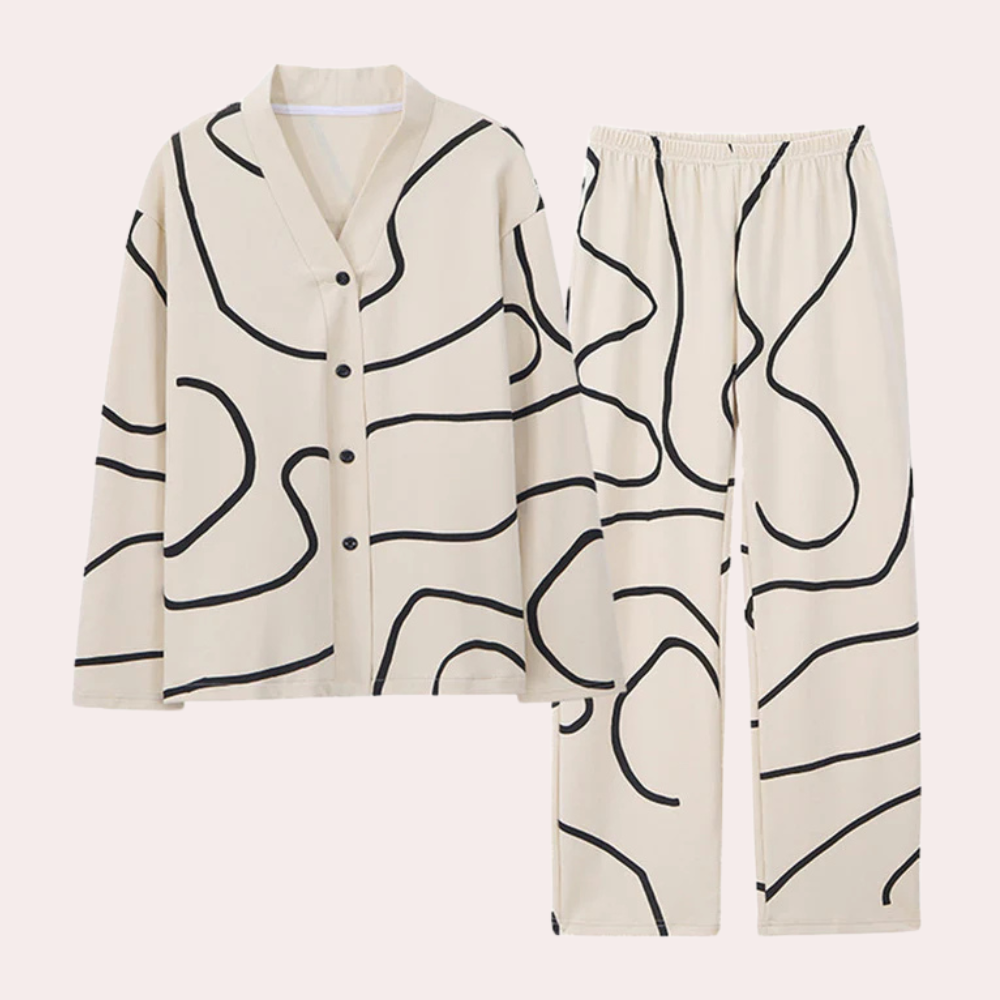 Livia - Luxe Pyjamaset - Zachte Stoffen - Voor Dames - Perfect voor Thuis