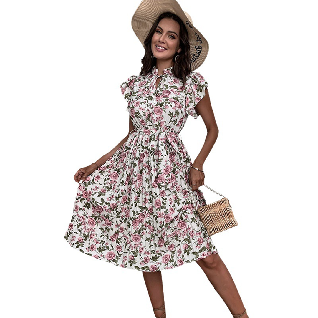 Isabelle - Bloemenjurk - Vloeiende Stof - Voor Dames - Zomerstijl