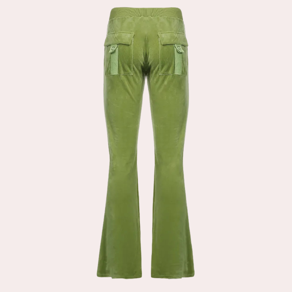 Livia - Uitlopende Broek - Comfortabele Elegantie - Voor Dames - Voor Elke Gelegenheid