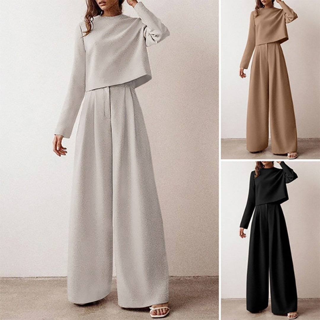Eva - Elegante Palazzo Set - Comfortabele Pasvorm - Voor Dames - Perfect voor Elke Gelegenheid