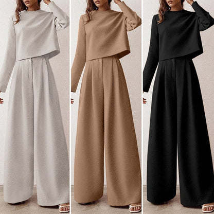 Eva - Elegante Palazzo Set - Comfortabele Pasvorm - Voor Dames - Perfect voor Elke Gelegenheid