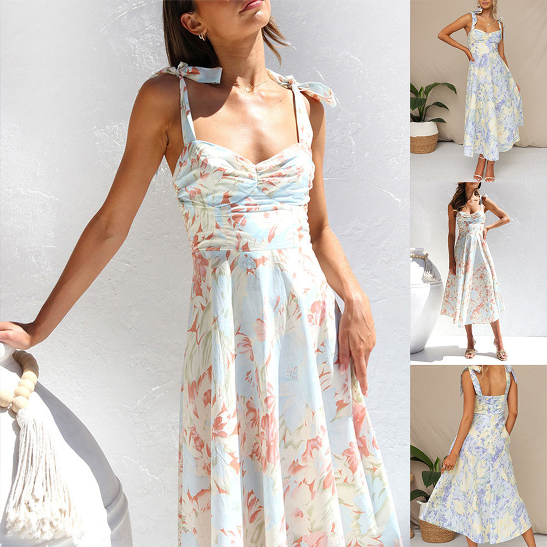 Livia - Midi-Jurk met Gebloemd Design - Comfortabele Pasvorm - Voor Dames - Perfect voor Speciale Gelegenheden