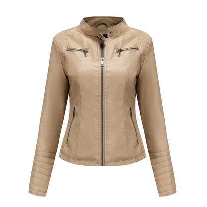 Elena - Leren Bikerjack - Elegant en Tijdloos - Voor Dames - Perfect voor Elke Gelegenheid