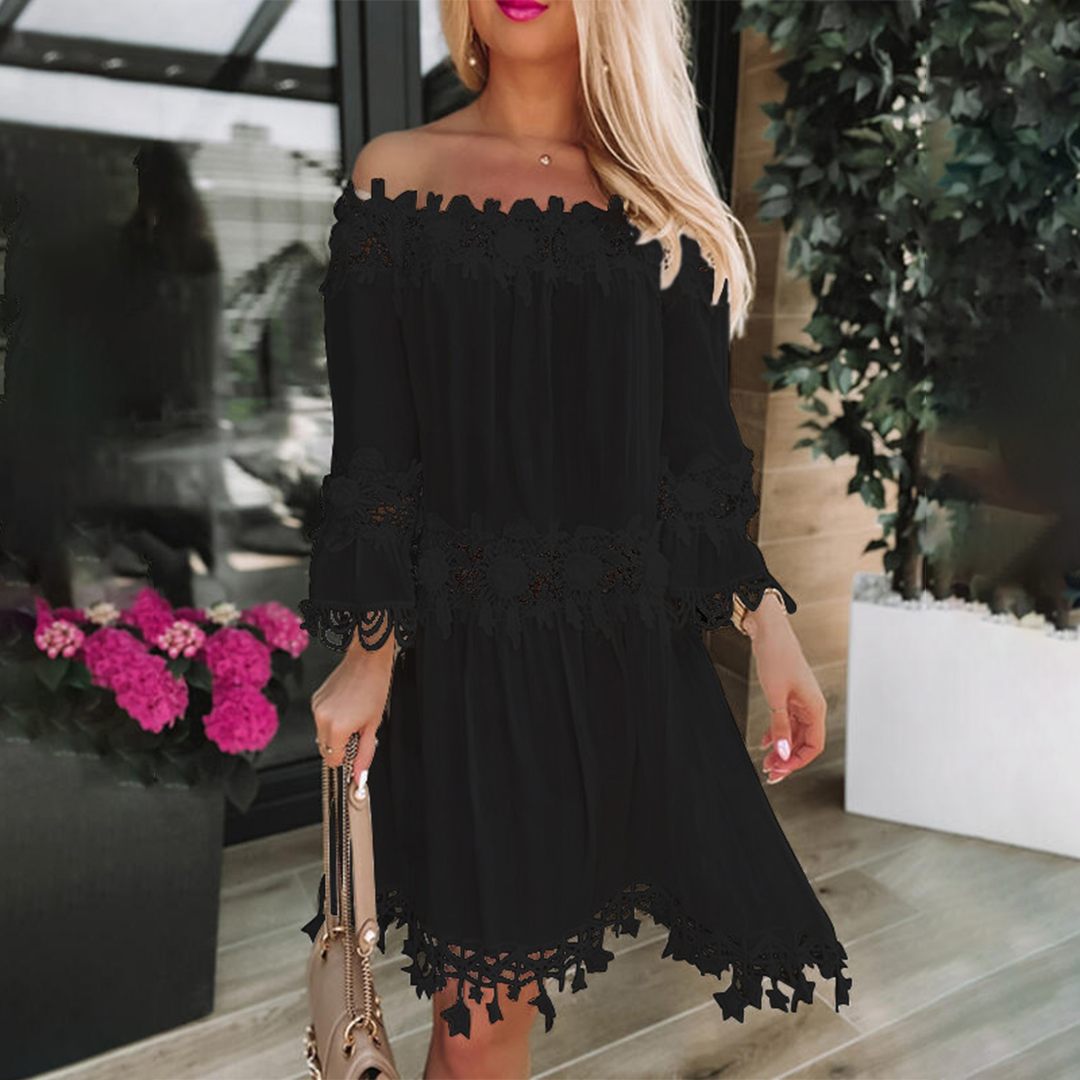 Elena - Off-Shoulder Zomerjurk - Elegant en Verfijnd - Voor Dames - Zomeroccasion
