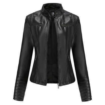 Elena - Leren Bikerjack - Elegant en Tijdloos - Voor Dames - Perfect voor Elke Gelegenheid