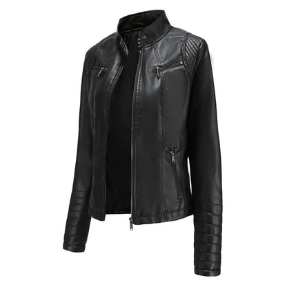 Elena - Leren Bikerjack - Elegant en Tijdloos - Voor Dames - Perfect voor Elke Gelegenheid