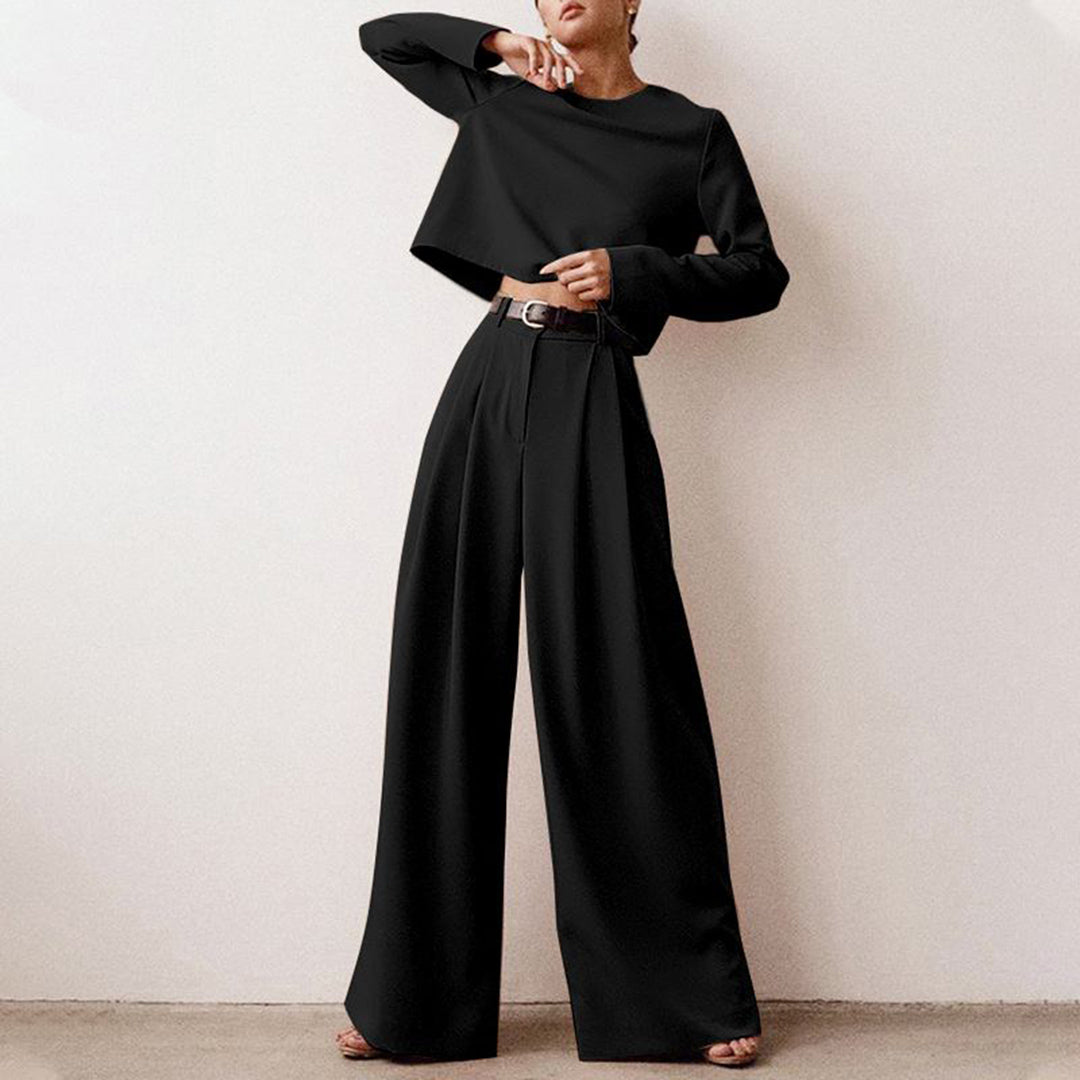 Eva - Elegante Palazzo Set - Comfortabele Pasvorm - Voor Dames - Perfect voor Elke Gelegenheid