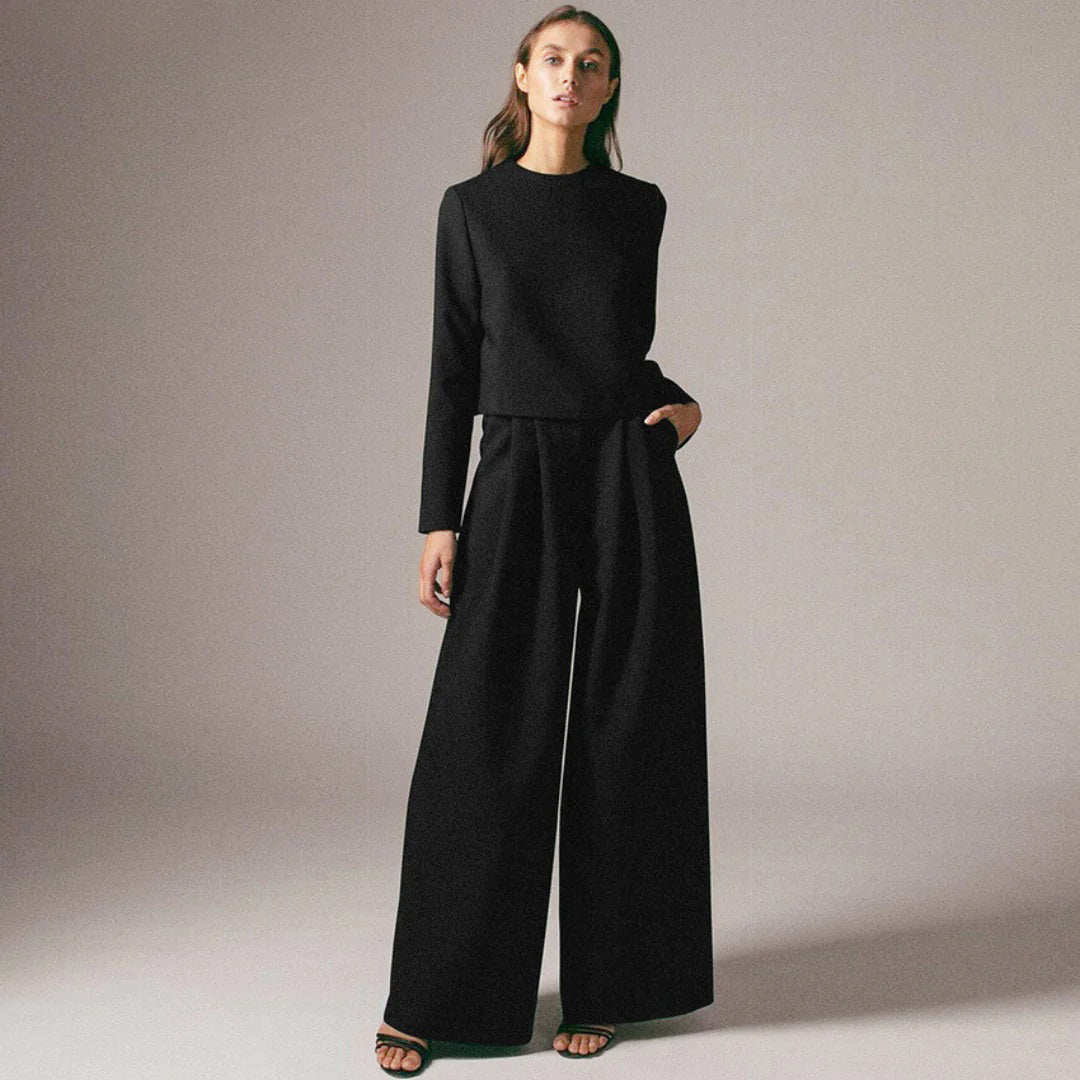 Eva - Elegante Palazzo Set - Comfortabele Pasvorm - Voor Dames - Perfect voor Elke Gelegenheid