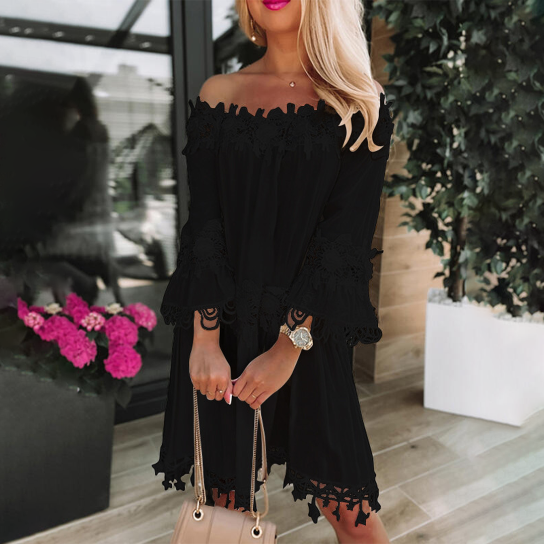 Elena - Off-Shoulder Zomerjurk - Elegant en Verfijnd - Voor Dames - Zomeroccasion