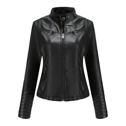 Elena - Leren Bikerjack - Elegant en Tijdloos - Voor Dames - Perfect voor Elke Gelegenheid