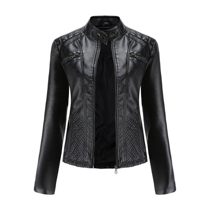 Isabella - Leren Bikerjack - Elegante Asymmetrische Rits - Voor Dames - Seizoensoverschrijdend