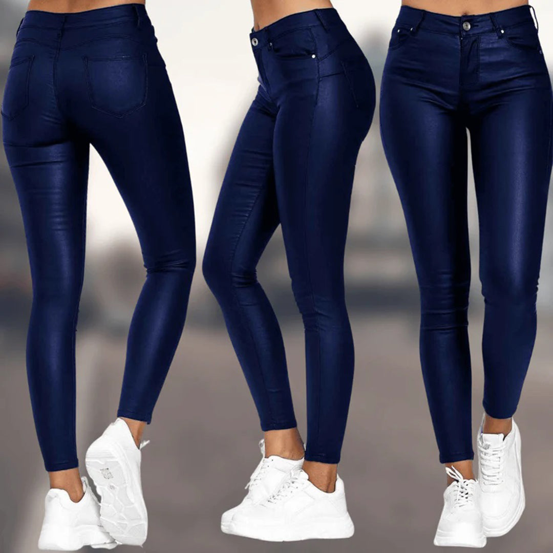 Emma - Luxe Leren Broek - Elegant en Comfortabel - Voor Dames - Geschikt voor Elke Gelegenheid