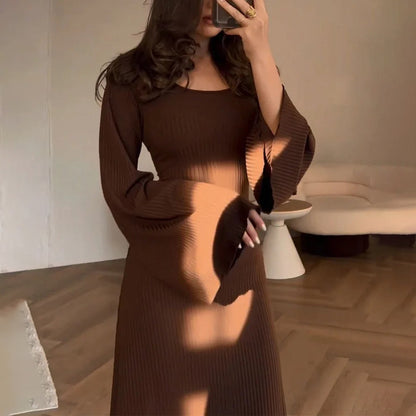 Sophie - Elegante Gebreide Jurk - Luxueuze Afwerking - Voor Dames - Geschikt voor Elke Gelegenheid