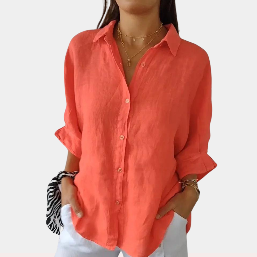 Livia - Luchtige Zomerblouse - Vrouwelijke Snit - Voor Dames - Zomerstijl