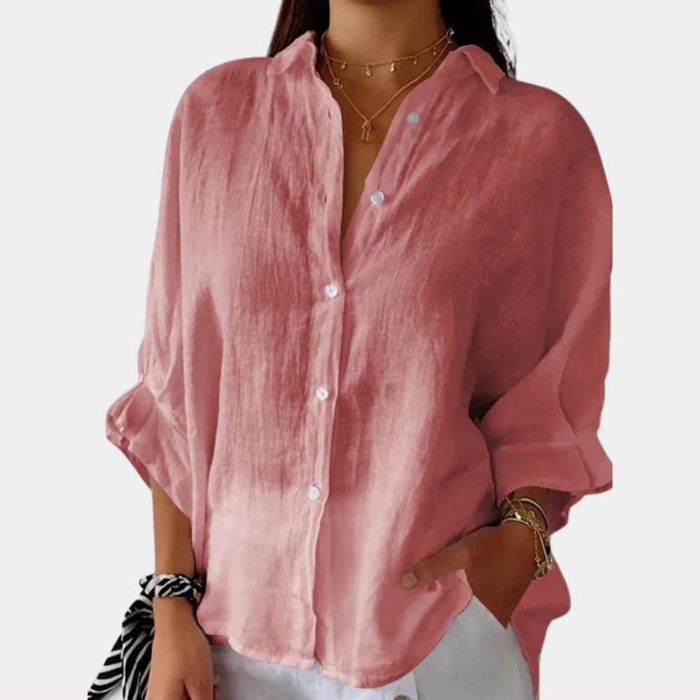 Livia - Luchtige Zomerblouse - Vrouwelijke Snit - Voor Dames - Zomerstijl