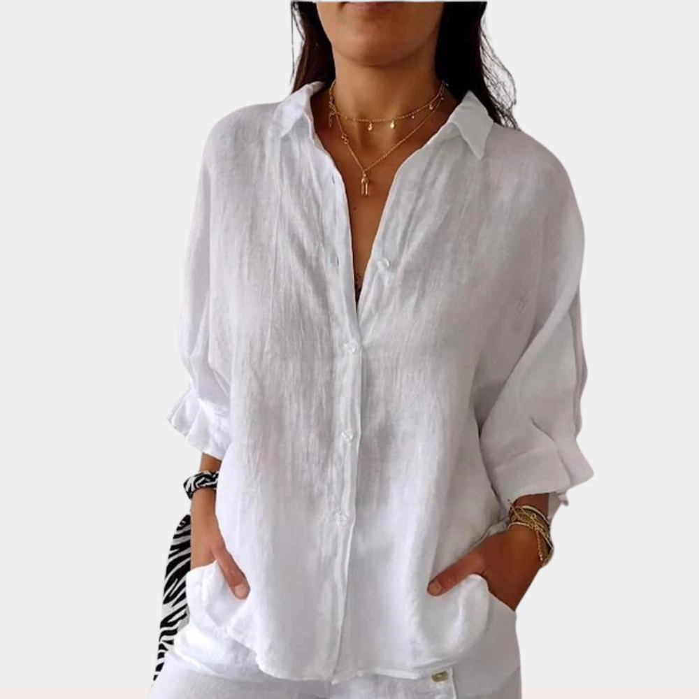 Livia - Luchtige Zomerblouse - Vrouwelijke Snit - Voor Dames - Zomerstijl