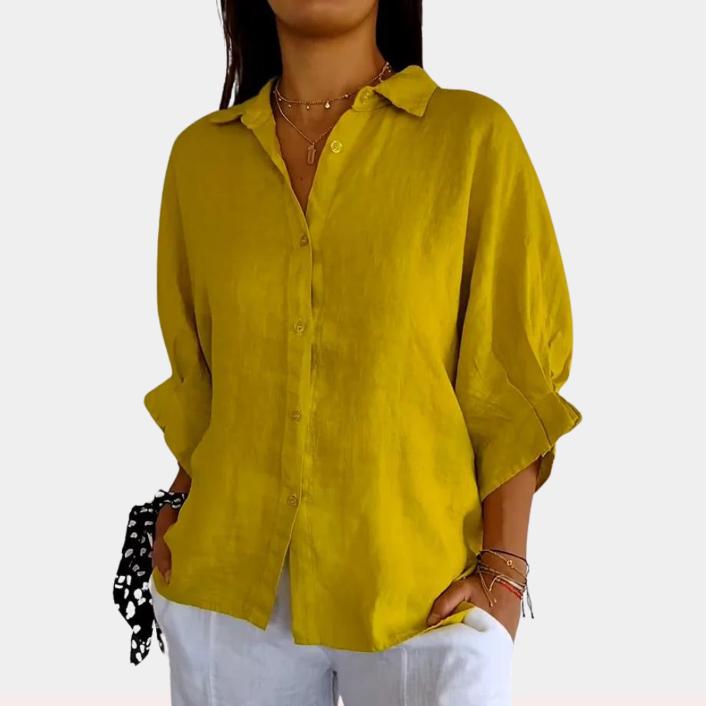 Livia - Luchtige Zomerblouse - Vrouwelijke Snit - Voor Dames - Zomerstijl