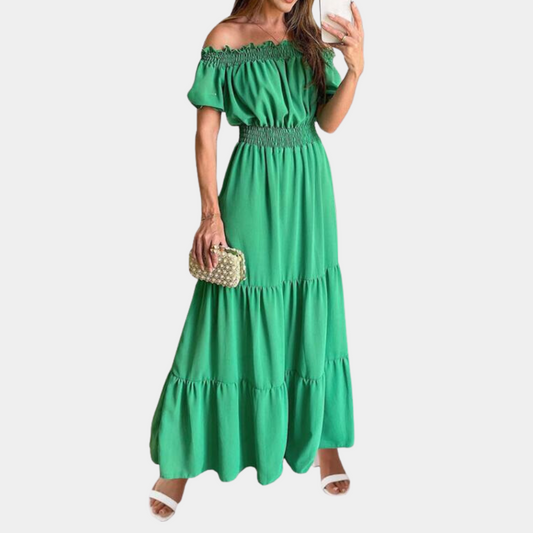 Sophie - Off-Shoulder Maxi Jurk - Elegant en Comfortabel - Voor Dames - Lente en Zomer