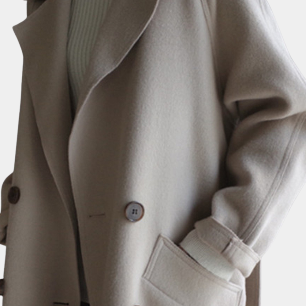 Emma - Lange Damesjas - Tijdloos Ontwerp van Hoogwaardige Stof - Voor Dames - Winteraccessoire