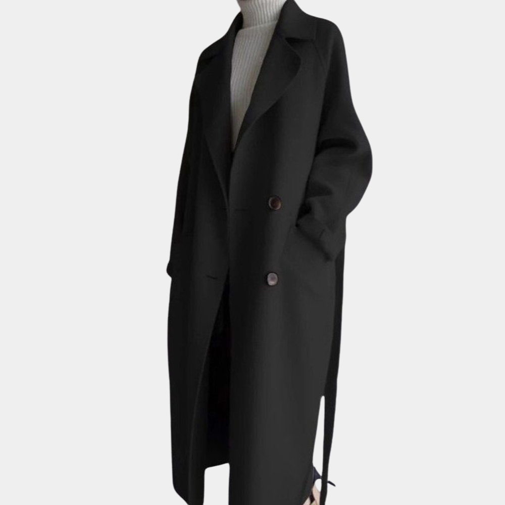 Emma - Lange Damesjas - Tijdloos Ontwerp van Hoogwaardige Stof - Voor Dames - Winteraccessoire