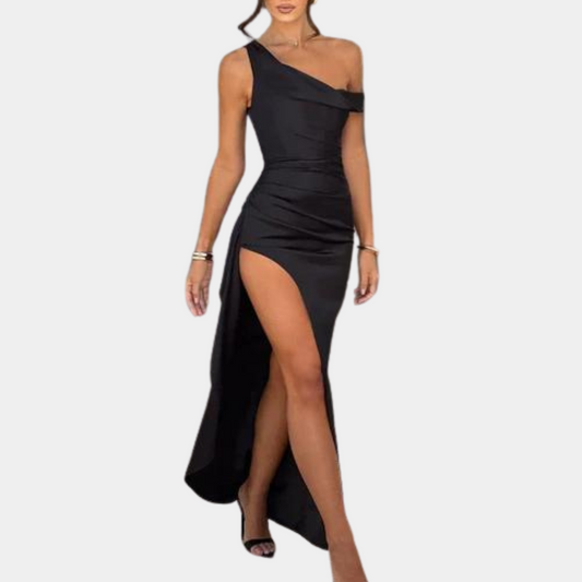 Sophie - Luxe Maxi-Jurk - Asymmetrische Halslijn - Voor Dames - Perfect voor Speciale Gelegenheden