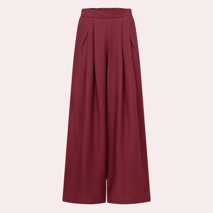 Beatrice - Losse Crêpebroek met Riem - Comfortabel en Elegant - Voor Dames - Perfect voor Elke Gelegenheid