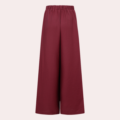 Beatrice - Losse Crêpebroek met Riem - Comfortabel en Elegant - Voor Dames - Perfect voor Elke Gelegenheid