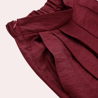 Beatrice - Losse Crêpebroek met Riem - Comfortabel en Elegant - Voor Dames - Perfect voor Elke Gelegenheid