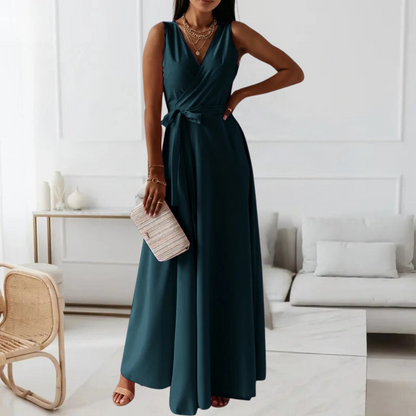 Isabelle - Elegante V-hals Maxi Jurk - Luxe Comfort - Voor Dames - Geschikt voor Elke Gelegenheid
