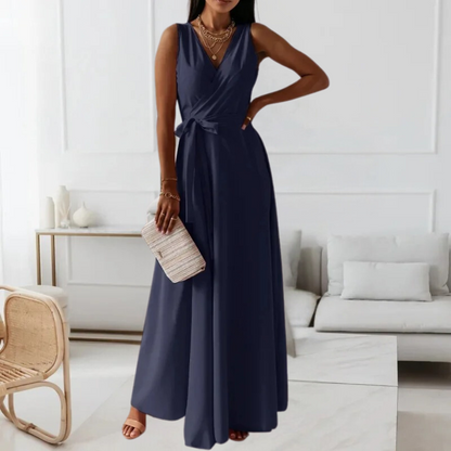Isabelle - Elegante V-hals Maxi Jurk - Luxe Comfort - Voor Dames - Geschikt voor Elke Gelegenheid