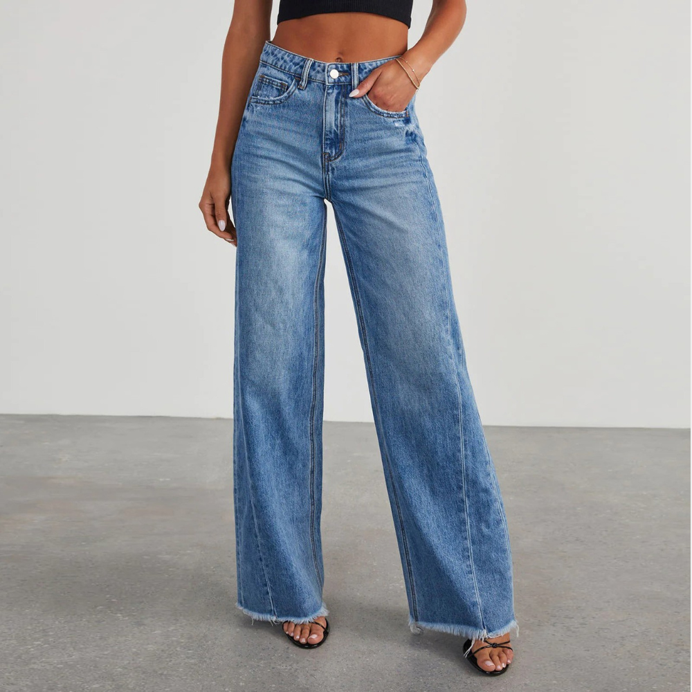 Odile - Hoge Taille Jeans - Comfortabele Pasvorm - Voor Dames - Perfect voor Elke Gelegenheid