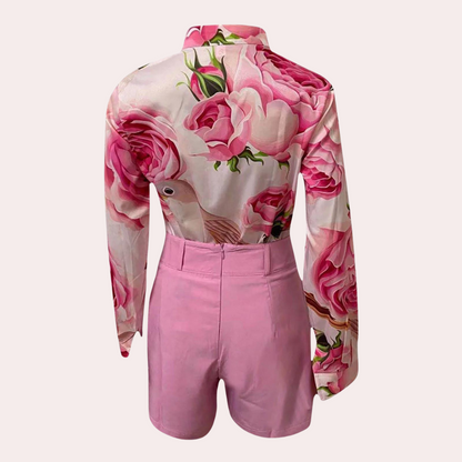 Eva - Zomerset met Blouse en Shorts - Comfortabel en Stijlvol - Voor Dames - Voor Lente en Zomer