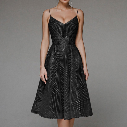 Isabella - Elegante Jurk - Open Rug met Spaghettibandjes - Voor Dames - Perfect voor Feestelijke Gelegenheden