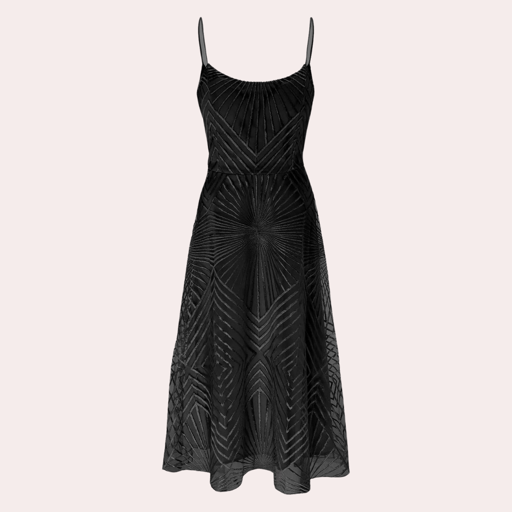 Isabella - Elegante Jurk - Open Rug met Spaghettibandjes - Voor Dames - Perfect voor Feestelijke Gelegenheden