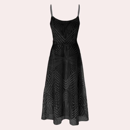 Isabella - Elegante Jurk - Open Rug met Spaghettibandjes - Voor Dames - Perfect voor Feestelijke Gelegenheden