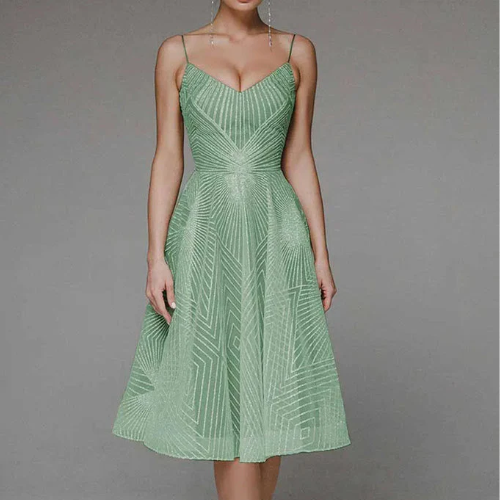 Isabella - Elegante Jurk - Open Rug met Spaghettibandjes - Voor Dames - Perfect voor Feestelijke Gelegenheden