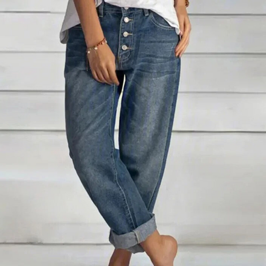 Livia - Hoge Taille Jeans - Flatterende Pasvorm - Voor Dames - Perfect voor Elke Gelegenheid