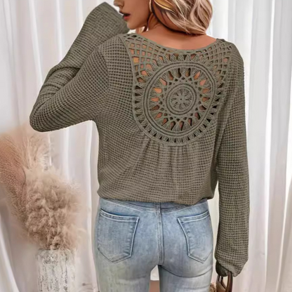 Emma - Gebreide Top met V-hals - Elegant en Comfortabel - Voor Dames - Geschikt voor Elke Gelegenheid