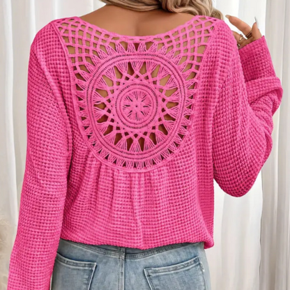 Emma - Gebreide Top met V-hals - Elegant en Comfortabel - Voor Dames - Geschikt voor Elke Gelegenheid