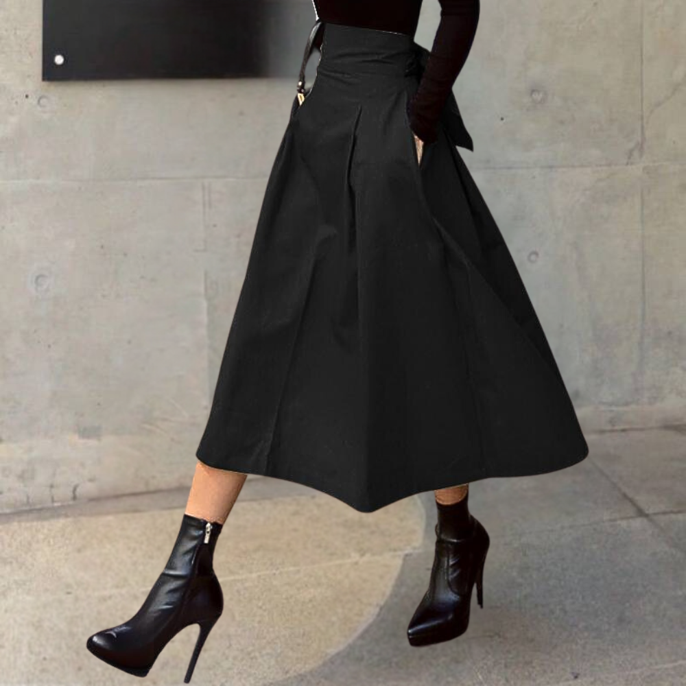 Livia - Hoge Taille Rok - Luxe Katoen - Voor Dames - Geschikt voor Elke Gelegenheid