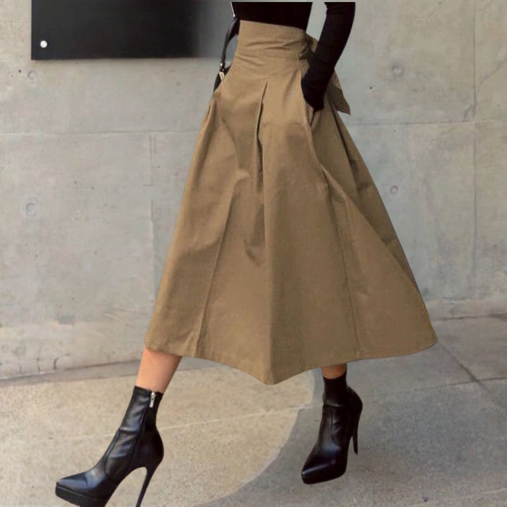 Livia - Hoge Taille Rok - Luxe Katoen - Voor Dames - Geschikt voor Elke Gelegenheid
