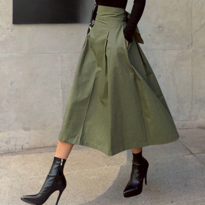 Livia - Hoge Taille Rok - Luxe Katoen - Voor Dames - Geschikt voor Elke Gelegenheid