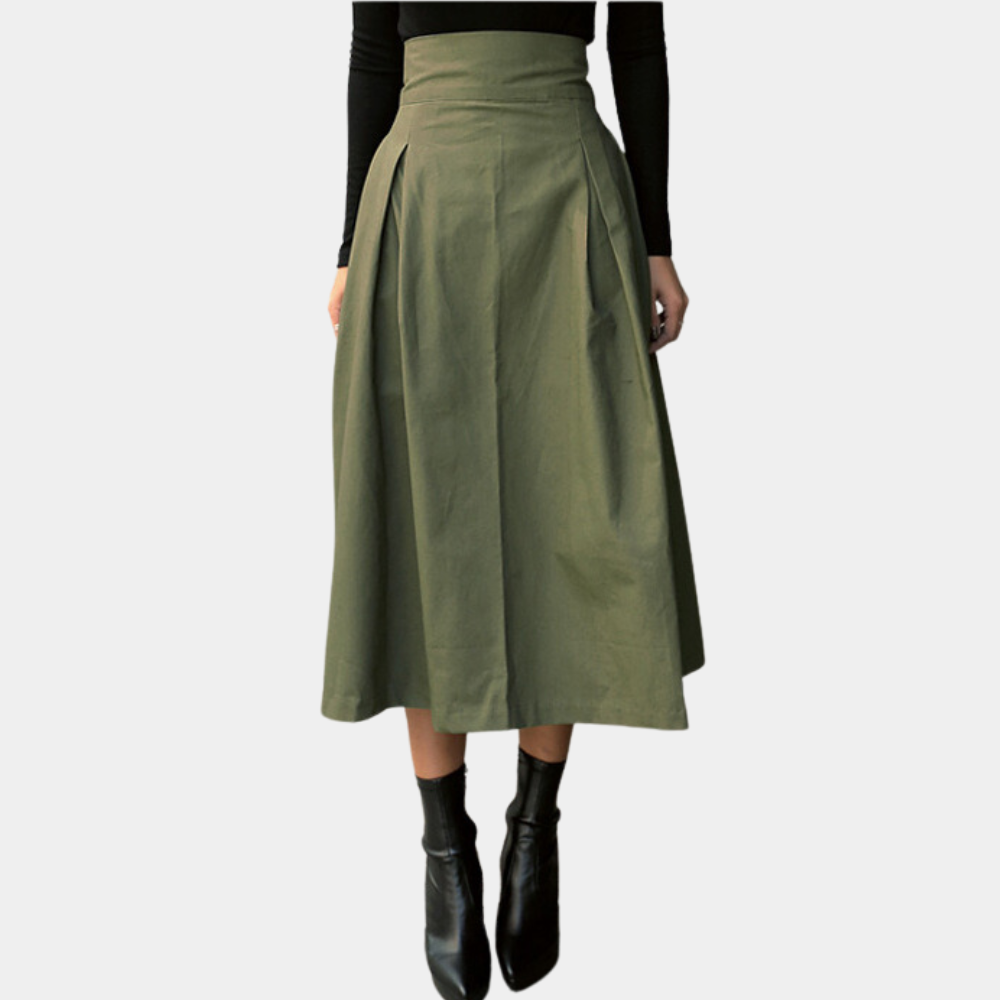 Livia - Hoge Taille Rok - Luxe Katoen - Voor Dames - Geschikt voor Elke Gelegenheid