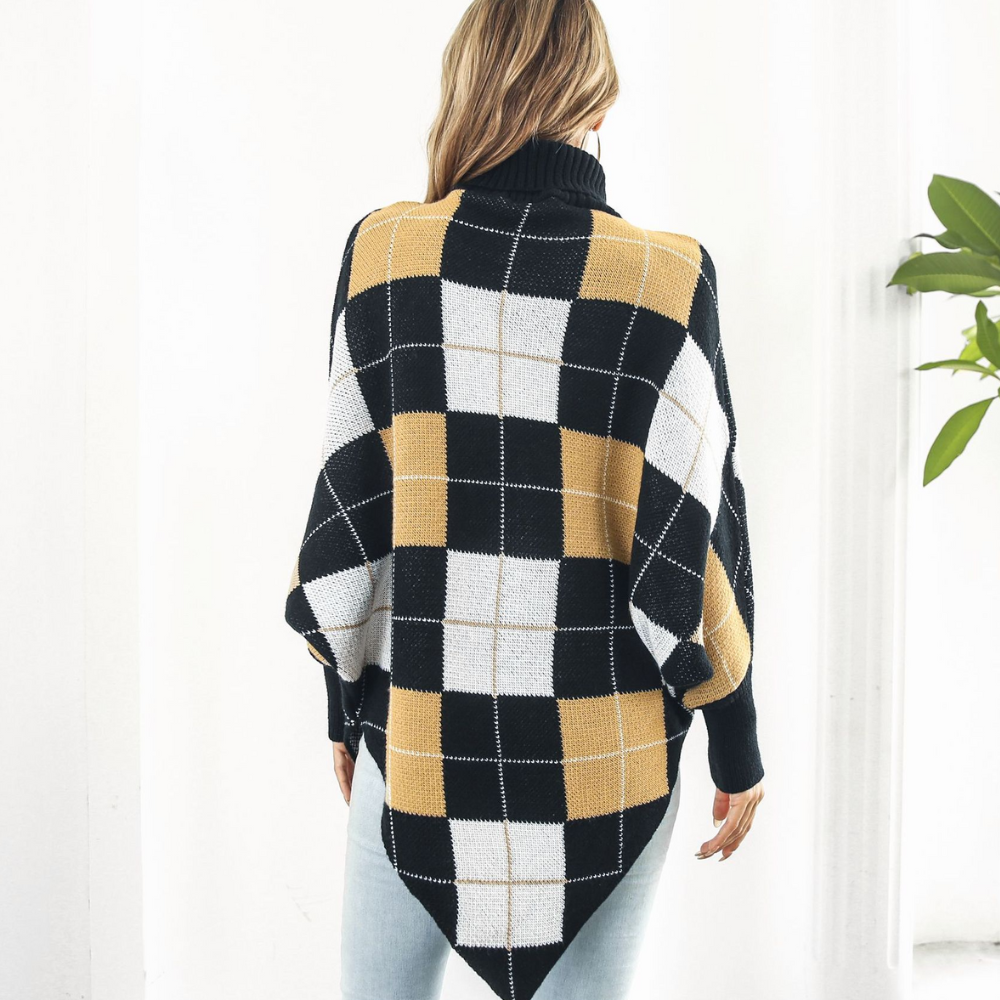 Elena - Geruite Trui - Comfortabele Pasvorm - Voor Dames - Voor- en Najaar
