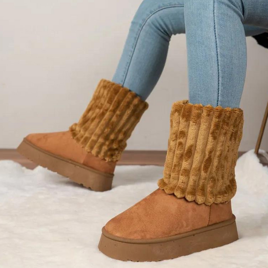 Lotte - Elegante Winterboots - Luxe Faux Velboa Voering - Voor Dames - Winter 2023