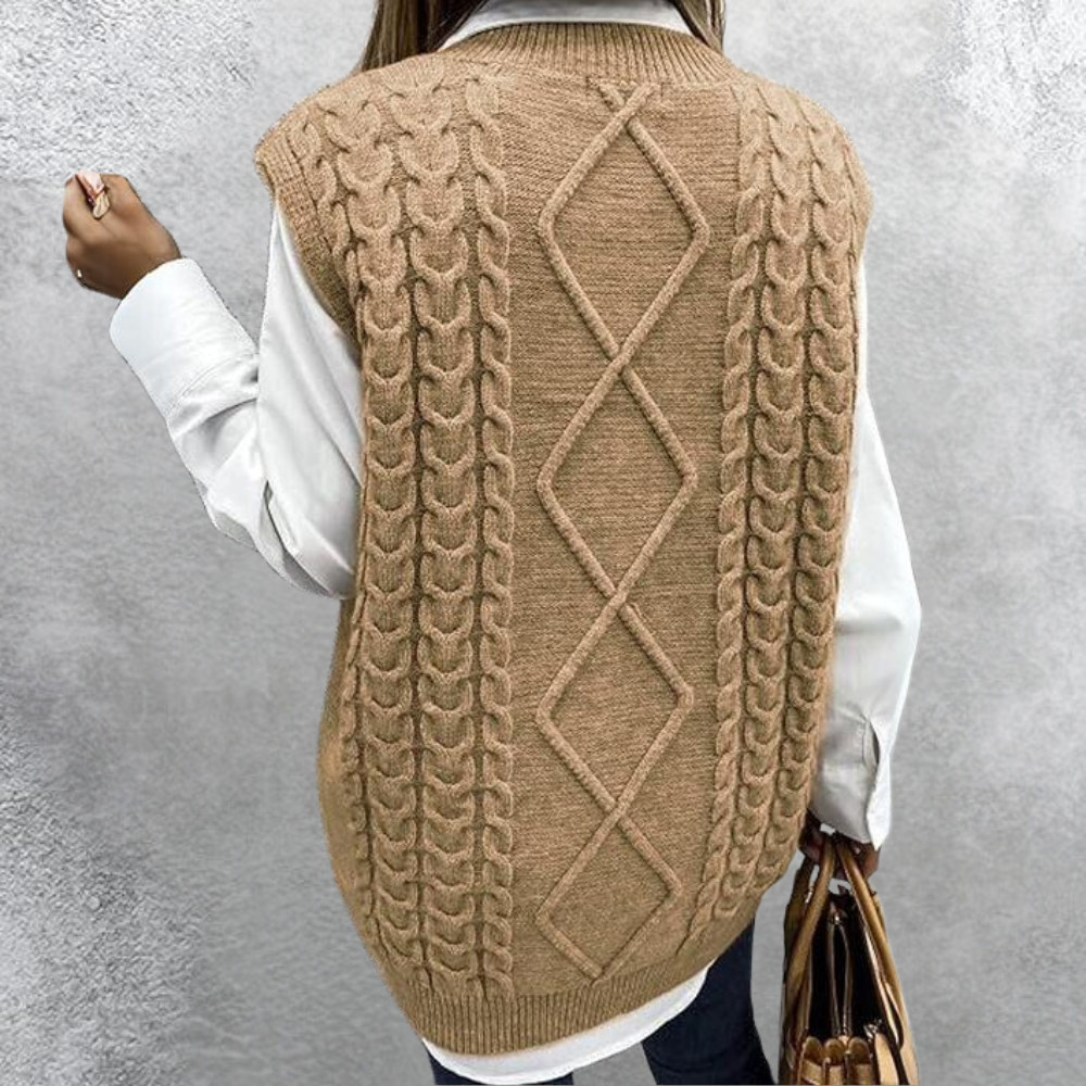 Emma - Mouwloos Vest - Luxe V-hals - Voor Dames - Perfect voor Elke Gelegenheid