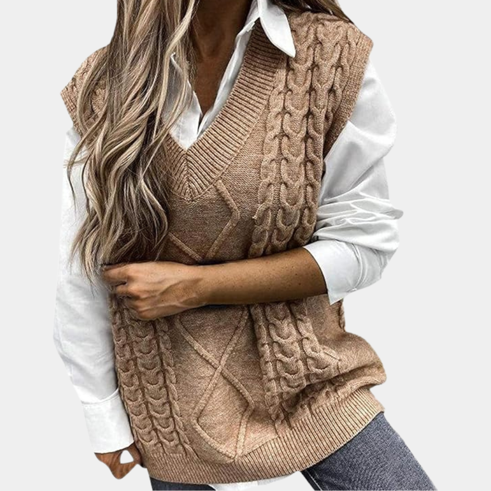 Emma - Mouwloos Vest - Luxe V-hals - Voor Dames - Perfect voor Elke Gelegenheid
