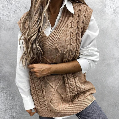 Emma - Mouwloos Vest - Luxe V-hals - Voor Dames - Perfect voor Elke Gelegenheid